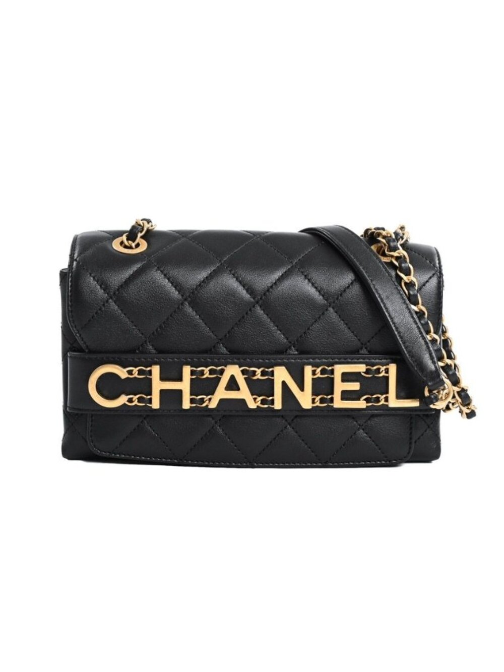 Chanel Shoulder Bag Logo Flap Chain